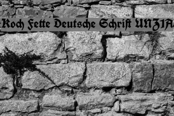 Koch Fette Deutsche Schrift UNZ1A Font examples