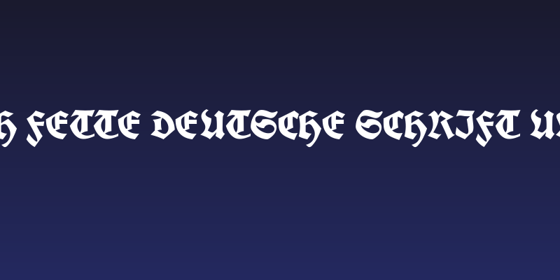 Koch Fette Deutsche Schrift UNZ1A Social Header