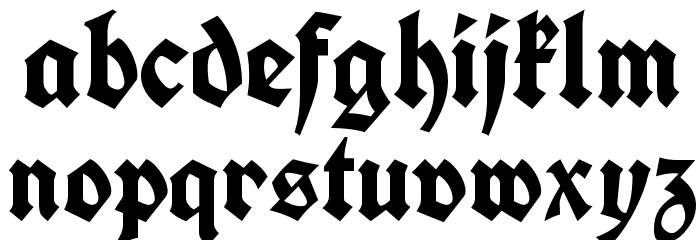 Koch Fette Deutsche Schrift UNZ1A Font LOWERCASE