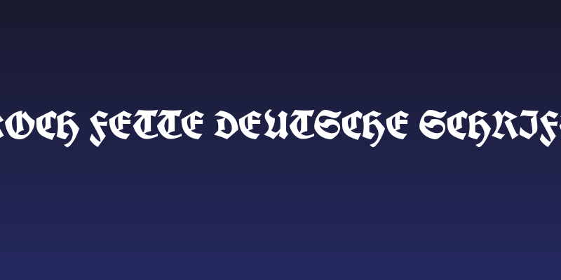 Koch Fette Deutsche Schrift Social Header