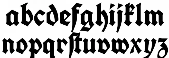 Koch Fette Deutsche Schrift Font LOWERCASE
