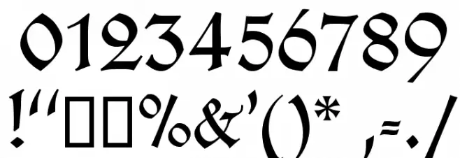 Koch-Fraktur OT normal Font Alte caractere