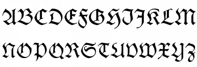 Koch-Fraktur OT normal フォント 大文字