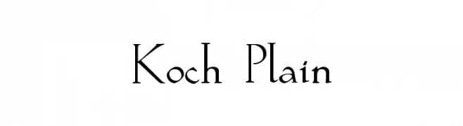 Koch Plain  font caratteri gratis