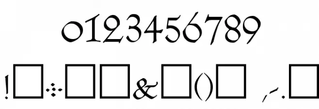 Koch Plain Font OTHER CHARS