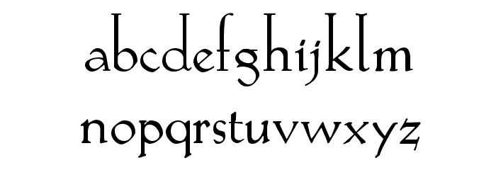 Koch Plain Font LOWERCASE