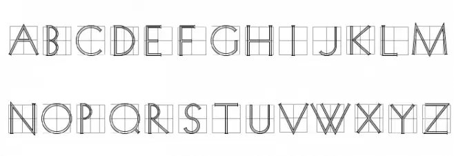 Koch Quadrat Schriftart Groß