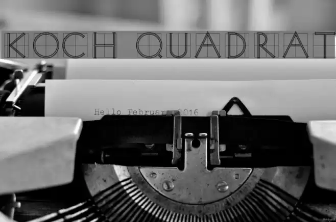 Koch Quadrat Font examples
