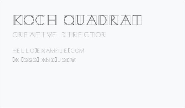 Koch Quadrat Business Card