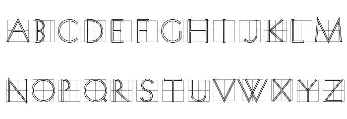 Koch Quadrat Font LOWERCASE