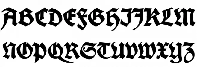 Koch-Schrift Reduced Font UPPERCASE