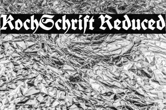 Koch-Schrift Reduced Font examples