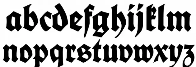 Koch-Schrift Reduced Font LOWERCASE