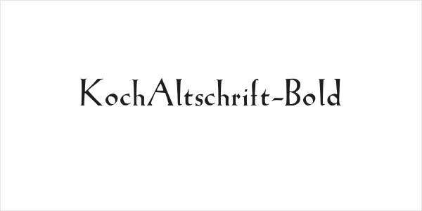 KochAltschrift-Bold Logo