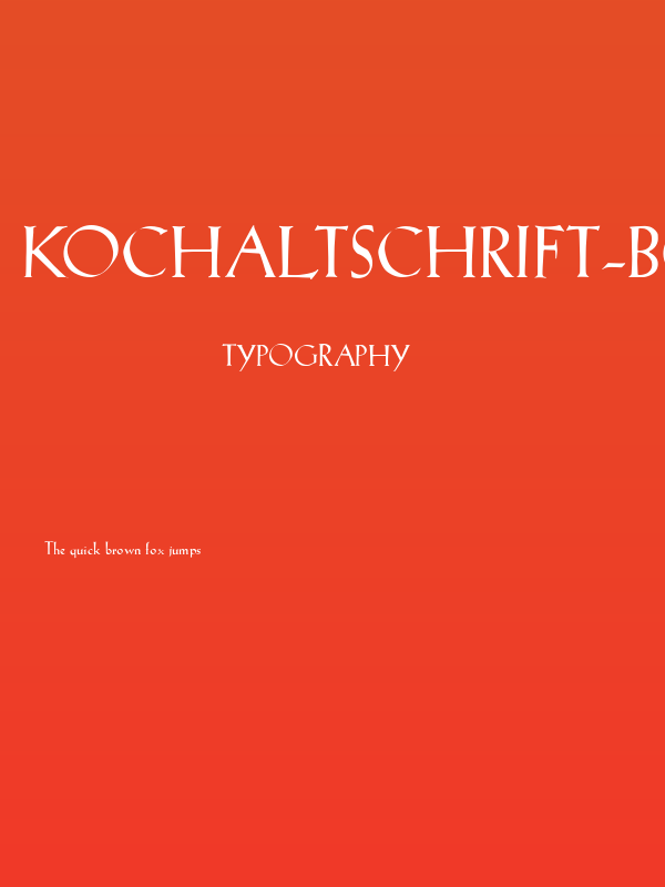 KochAltschrift-Bold Poster