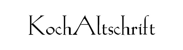 KochAltschrift Font