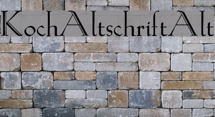 KochAltschriftAlt Fonte examples