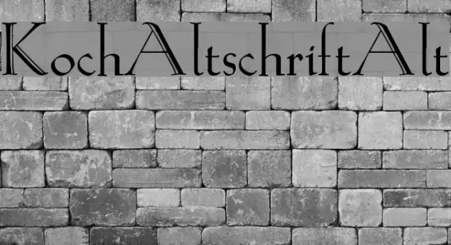KochAltschriftAlt Schriftart examples