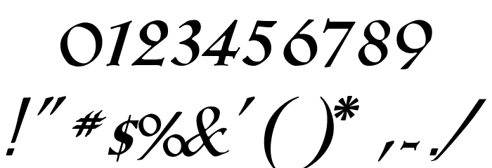 KochAltschriftKursiv-Bold Font OTHER CHARS