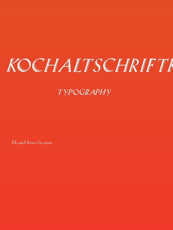 KochAltschriftKursiv-Bold Poster