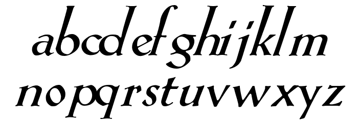 KochAltschriftKursiv-Bold Font LOWERCASE