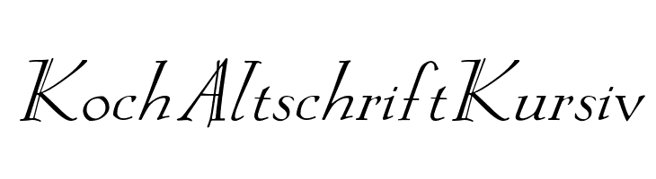 KochAltschriftKursiv Font