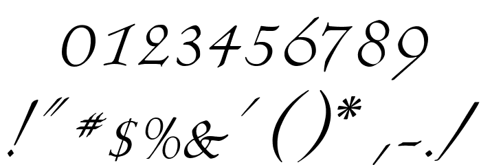 KochAltschriftKursiv Font Alte caractere