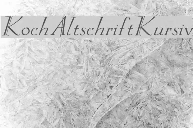 KochAltschriftKursiv Font examples