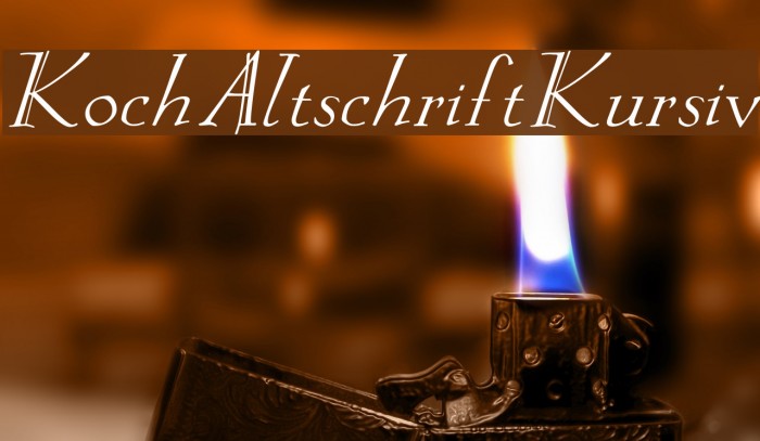 KochAltschriftKursiv Font examples