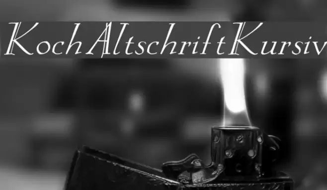 KochAltschriftKursiv Font examples