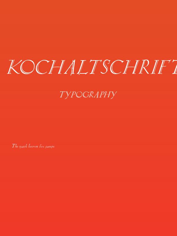 KochAltschriftKursiv Poster