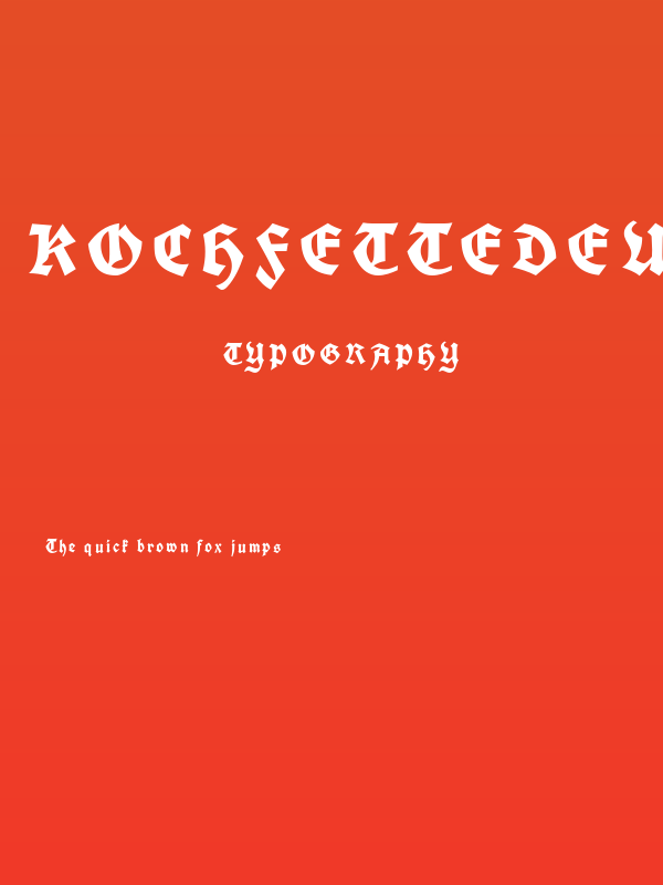 KochFetteDeutscheSchriftUNZ1A-I Poster