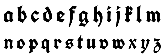 KochFetteDeutscheSchriftUNZ1A-I Font LOWERCASE