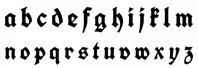 KochFetteDeutscheSchriftUNZ1A-I Caratteri MINUSCOLO