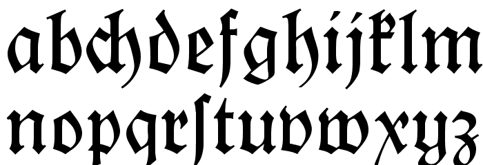 KochFraktur Font LOWERCASE