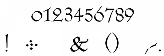 KochRoman Font OTHER CHARS