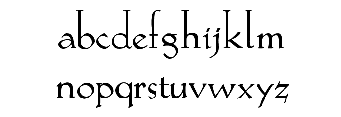 KochRoman Font LOWERCASE