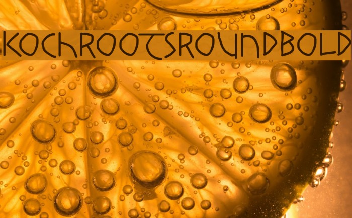 KochRootsRoundBold Font examples
