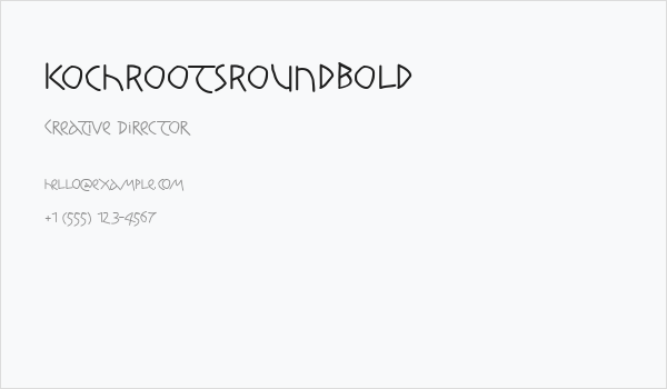 KochRootsRoundBold Business Card