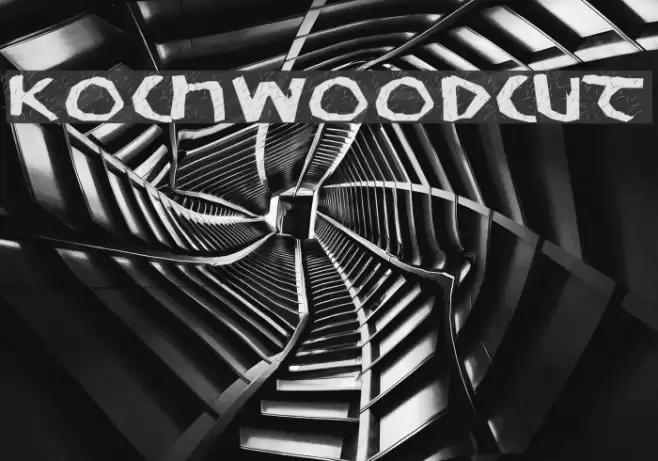 KochWoodcut Font examples
