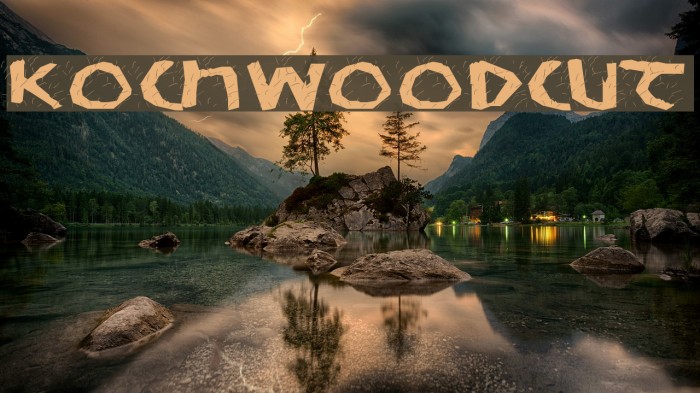 KochWoodcut Font examples