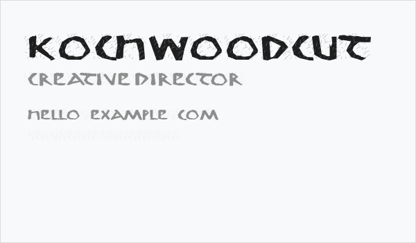 KochWoodcut Business Card