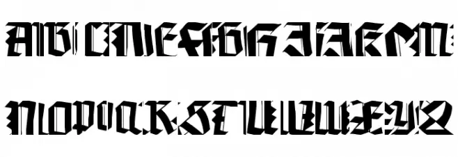 Kochfragments Schriftart Groß