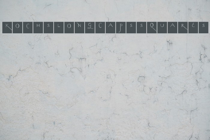 KochsLongCapsSquares Fonte examples