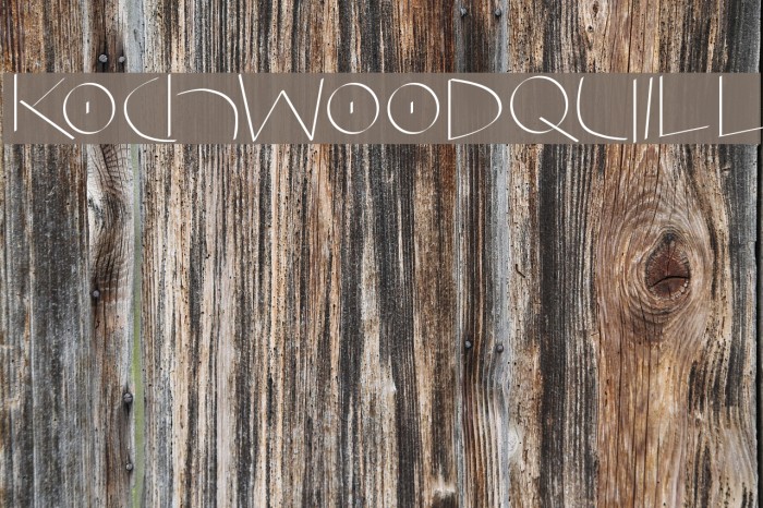 KochwoodQuill Font examples