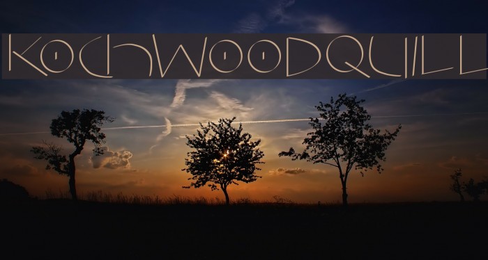 KochwoodQuill Font examples