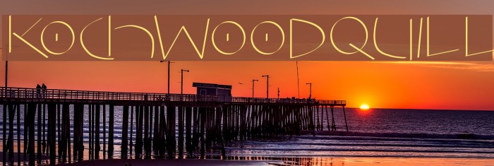 KochwoodQuill Font examples