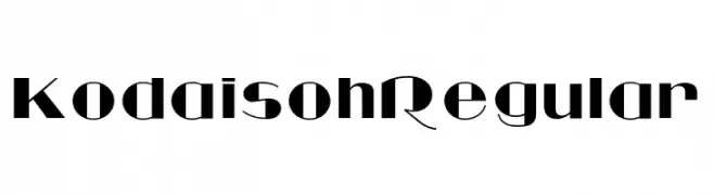 Kodaisoh Regular  Fuentes Gratis Descargar