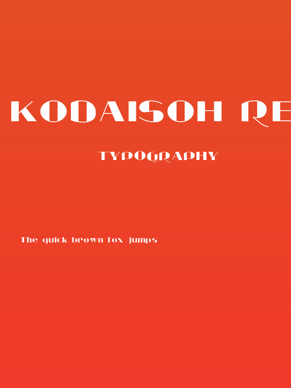Kodaisoh Regular Poster