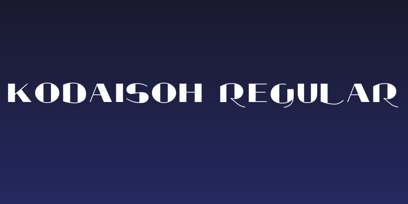 Kodaisoh Regular Social Header